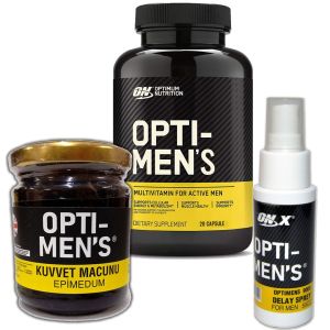 Opti-menʻs EKS-P001 Full Paket Multivitamin, Macun ve Sprey
